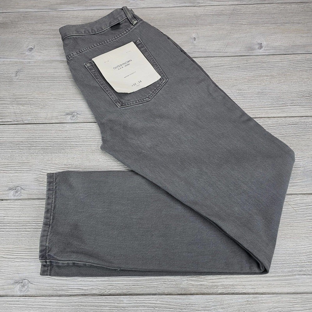 OuterKnown Jeans Mens Sz 32 X 34 Gray Drifter Tapered Fit NWOT NEW